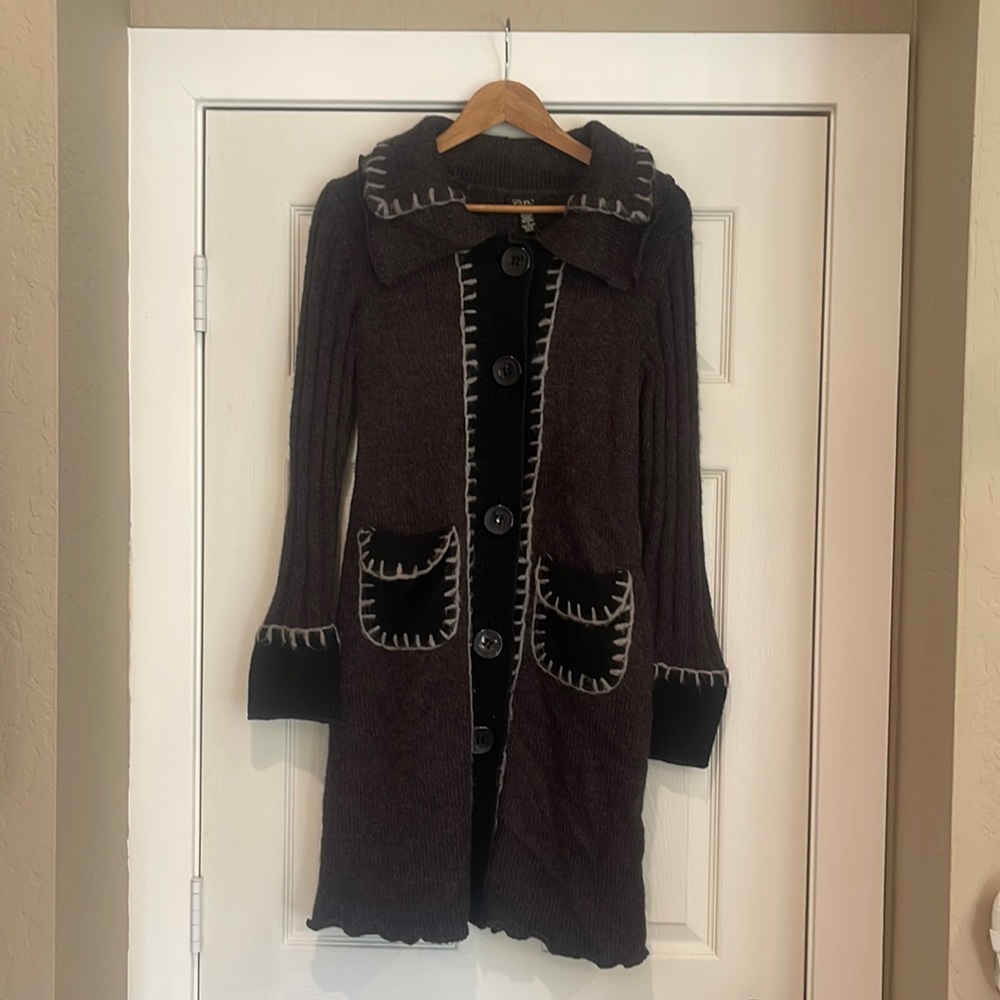 Cupid button up cardigan wool medium